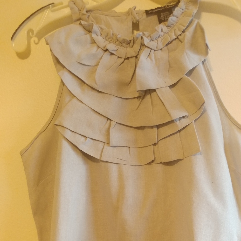 Linen blend top